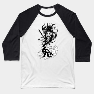 Fierce Oni Samurai Baseball T-Shirt